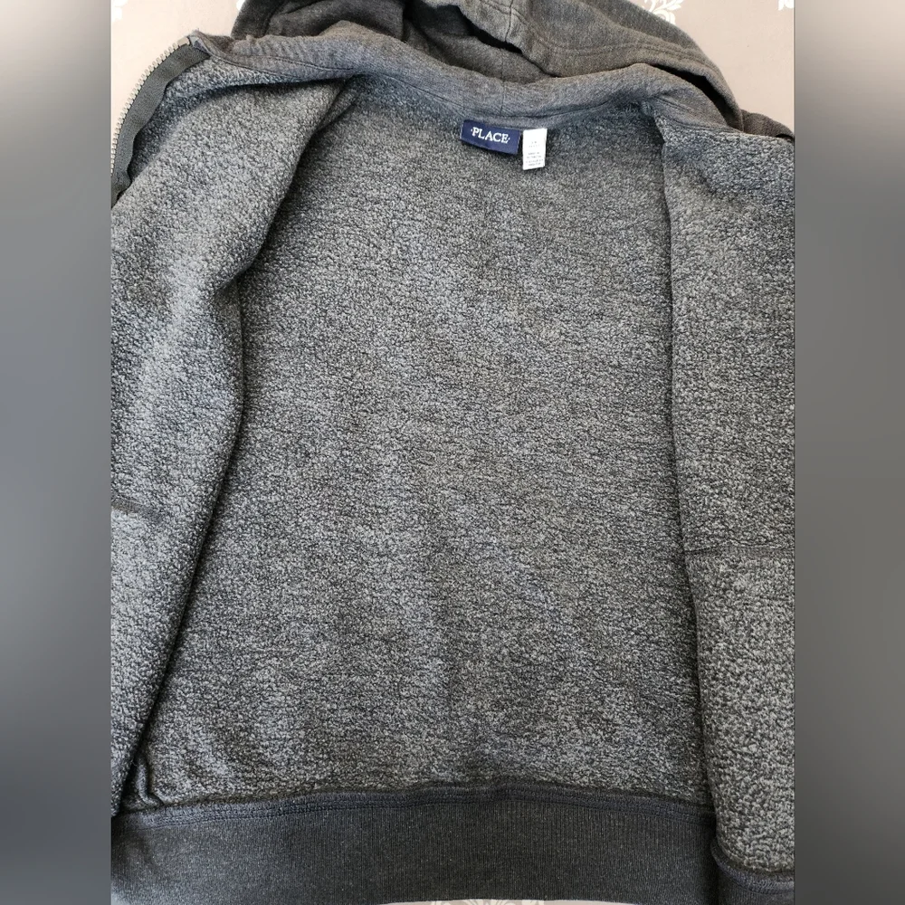 The Children's Place Zip Up Hoodie, GRAY - XL (14)